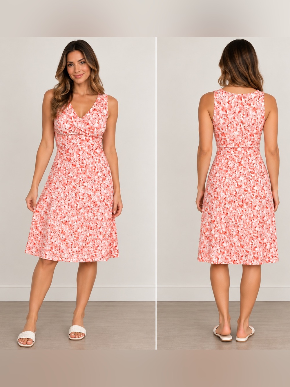 Eddie Bauer Travex Quick-Dry Sleeveless Dress – Size Small | Coral Pink